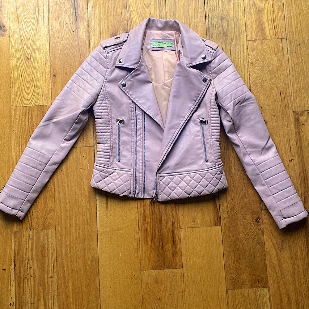 NWOT AFTF Luxury Pink Faux Leather Jacket